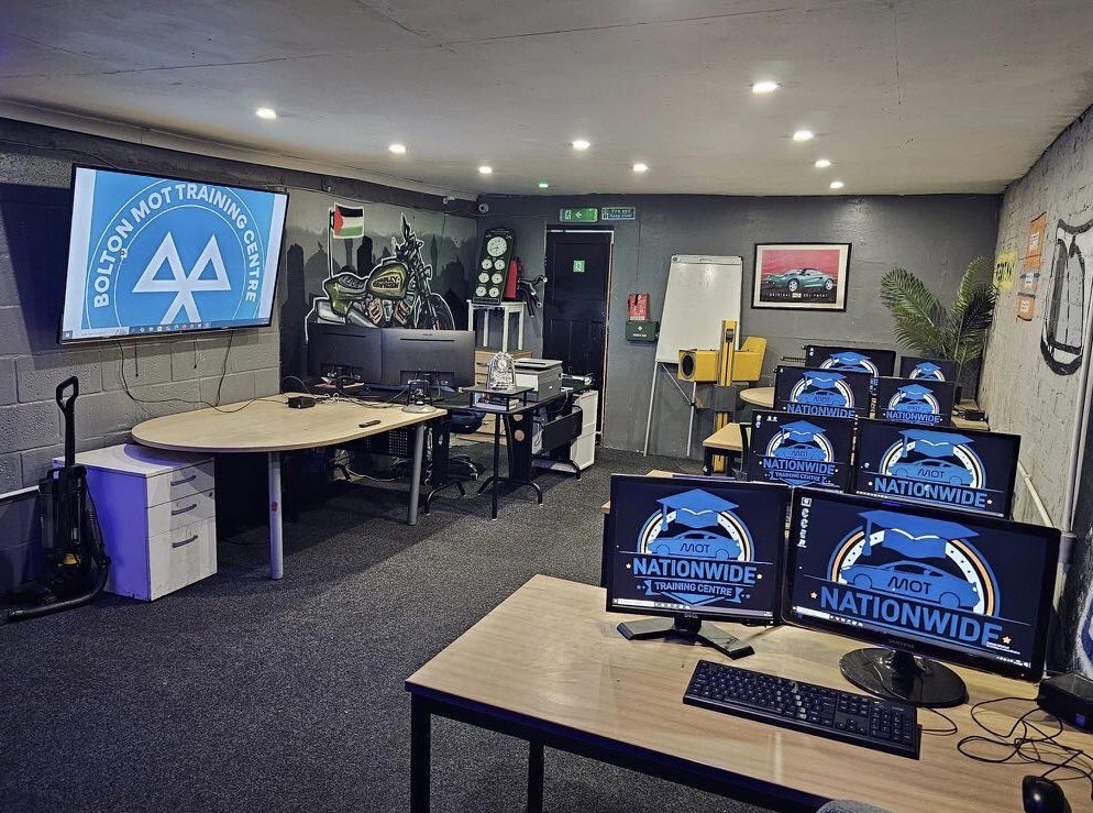 Training room and assessment space inside Bolton M.O.T Training Centre