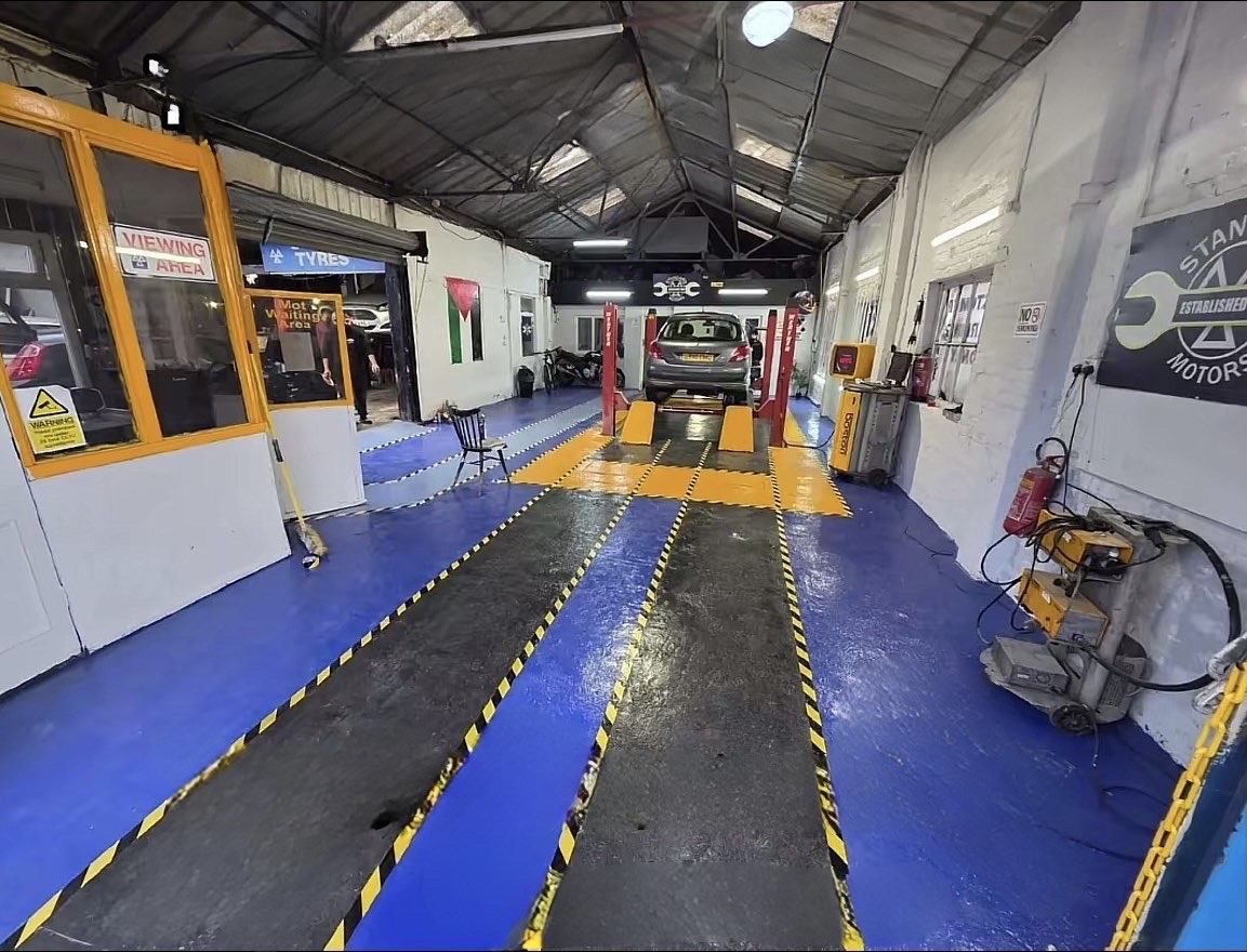 Workshop floor at Standard Motors training centre in Bolton